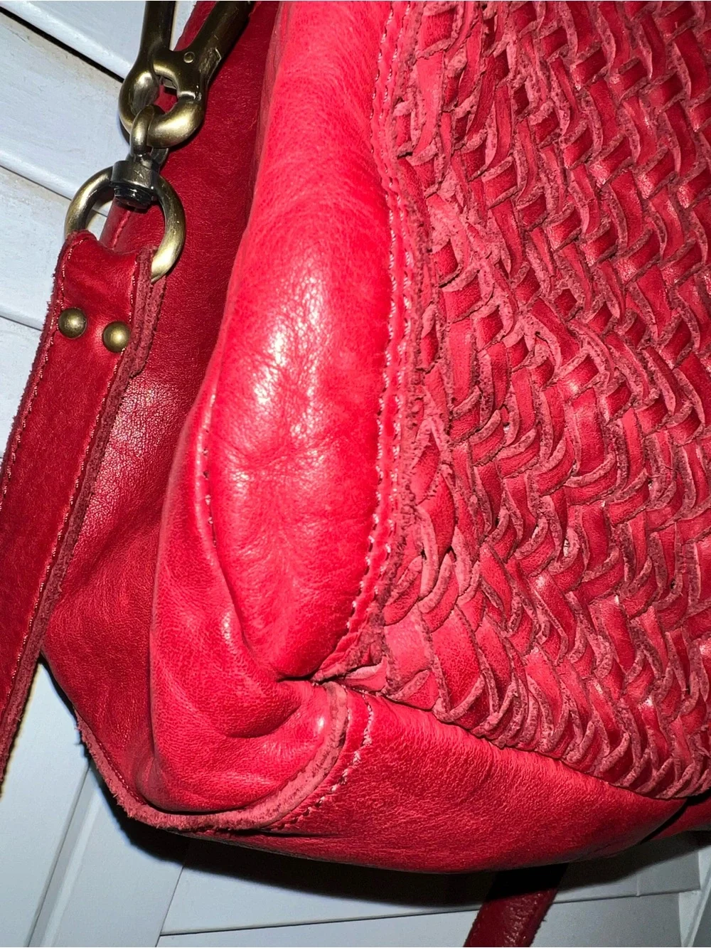 ERRELLEVENTIDUE Red Leather Handbag